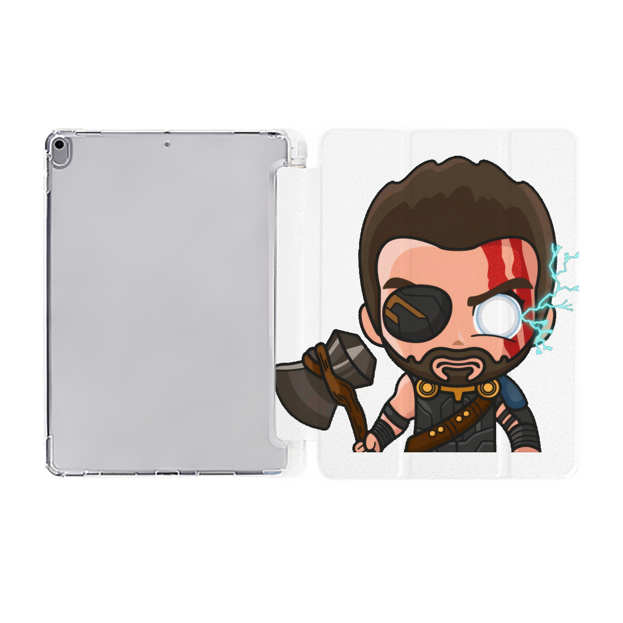 （画像用） アベンジャーズ The Avengers IPad ケース ペン収納付き 三つ折りスタンド PUレザー×シリコン 対応機種9.5/10.5/10.9インチ